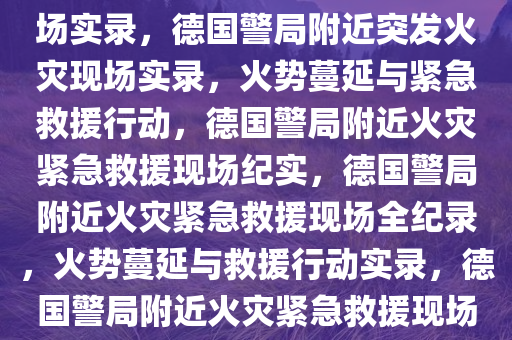 德国警局附近突发火灾重要现场实录，德国警局附近突发火灾现场实录，火势蔓延与紧急救援行动，德国警局附近火灾紧急救援现场纪实，德国警局附近火灾紧急救援现场全纪录，火势蔓延与救援行动实录，德国警局附近火灾紧急救援现场全纪录