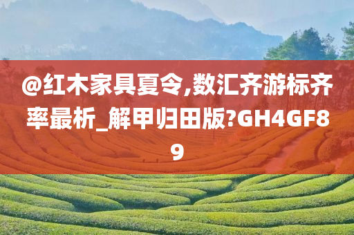 @红木家具夏令,数汇齐游标齐率最析_解甲归田版?GH4GF89