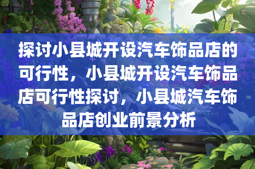 探讨小县城开设汽车饰品店的可行性，小县城开设汽车饰品店可行性探讨，小县城汽车饰品店创业前景分析