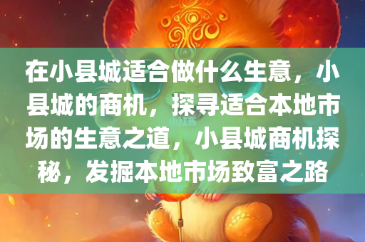 在小县城适合做什么生意，小县城的商机，探寻适合本地市场的生意之道，小县城商机探秘，发掘本地市场致富之路