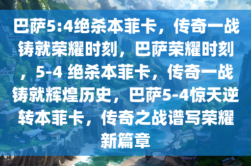 巴萨5:4绝杀本菲卡，传奇一战铸就荣耀时刻，巴萨荣耀时刻，5-4 绝杀本菲卡，传奇一战铸就辉煌历史，巴萨5-4惊天逆转本菲卡，传奇之战谱写荣耀新篇章