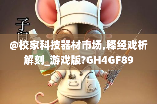 @校家科技器材市场,释经戏析解刻_游戏版?GH4GF89
