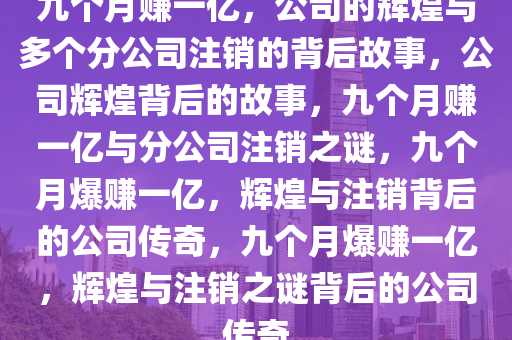 九个月赚一亿，公司的辉煌与多个分公司注销的背后故事，公司辉煌背后的故事，九个月赚一亿与分公司注销之谜，九个月爆赚一亿，辉煌与注销背后的公司传奇，九个月爆赚一亿，辉煌与注销之谜背后的公司传奇