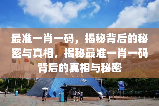 最准一肖一码，揭秘背后的秘密与真相，揭秘最准一肖一码背后的真相与秘密
