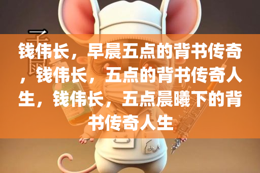 钱伟长，早晨五点的背书传奇，钱伟长，五点的背书传奇人生，钱伟长，五点晨曦下的背书传奇人生