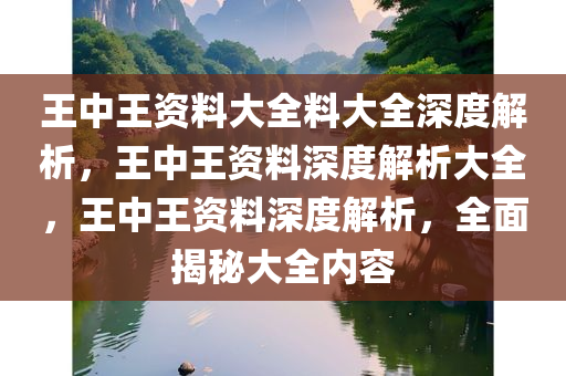 王中王资料大全料大全深度解析，王中王资料深度解析大全，王中王资料深度解析，全面揭秘大全内容