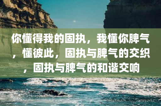 你懂得我的固执，我懂你脾气，懂彼此，固执与脾气的交织，固执与脾气的和谐交响