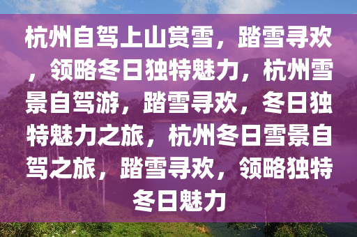 杭州自驾上山赏雪，踏雪寻欢，领略冬日独特魅力，杭州雪景自驾游，踏雪寻欢，冬日独特魅力之旅，杭州冬日雪景自驾之旅，踏雪寻欢，领略独特冬日魅力