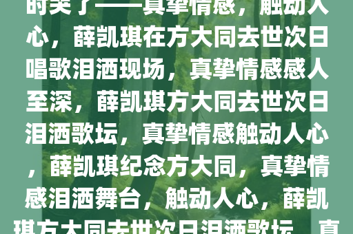 薛凯琪在方大同去世次日唱歌时哭了——真挚情感，触动人心，薛凯琪在方大同去世次日唱歌泪洒现场，真挚情感感人至深，薛凯琪方大同去世次日泪洒歌坛，真挚情感触动人心，薛凯琪纪念方大同，真挚情感泪洒舞台，触动人心，薛凯琪方大同去世次日泪洒歌坛，真挚情感触动人心