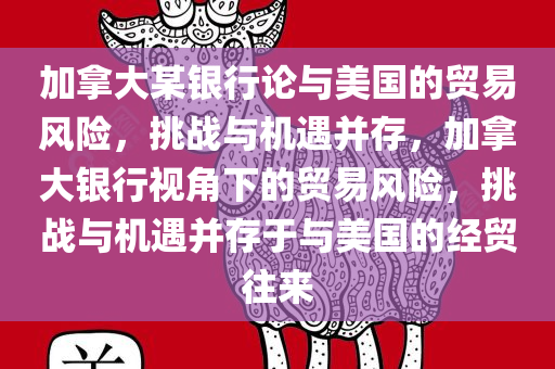 加拿大某银行论与美国的贸易风险，挑战与机遇并存，加拿大银行视角下的贸易风险，挑战与机遇并存于与美国的经贸往来