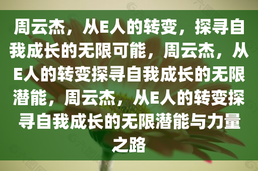 周云杰，从E人的转变，探寻自我成长的无限可能，周云杰，从E人的转变探寻自我成长的无限潜能，周云杰，从E人的转变探寻自我成长的无限潜能与力量之路