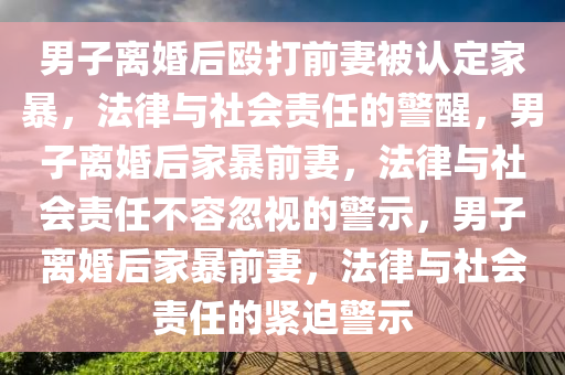 男子离婚后殴打前妻被认定家暴，法律与社会责任的警醒，男子离婚后家暴前妻，法律与社会责任不容忽视的警示，男子离婚后家暴前妻，法律与社会责任的紧迫警示