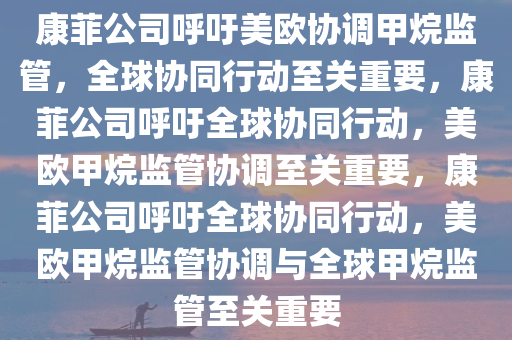 康菲公司呼吁美欧协调甲烷监管，全球协同行动至关重要，康菲公司呼吁全球协同行动，美欧甲烷监管协调至关重要，康菲公司呼吁全球协同行动，美欧甲烷监管协调与全球甲烷监管至关重要