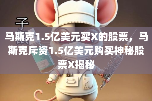 马斯克1.5亿美元买X的股票，马斯克斥资1.5亿美元购买神秘股票X揭秘，马斯克斥资1.5亿美元购买神秘股票X，揭秘购买背后的故事