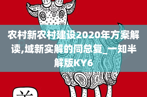 农村新农村建设2020年方案解读,域新实解的同总复_一知半解版KY6
