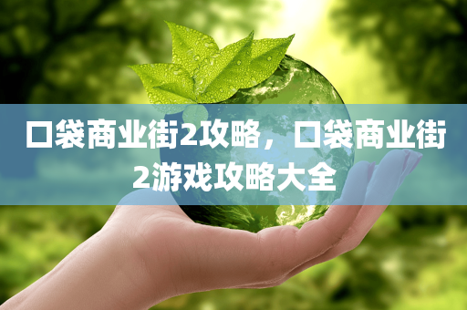 口袋商业街2攻略，口袋商业街2游戏攻略大全