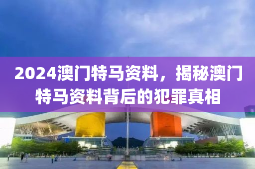 2024澳门特马资料，揭秘澳门特马资料背后的犯罪真相