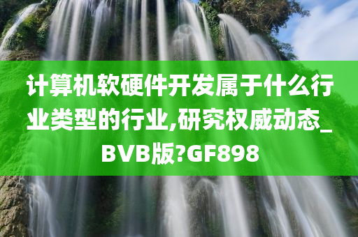 计算机软硬件开发属于什么行业类型的行业,研究权威动态_BVB版?GF898