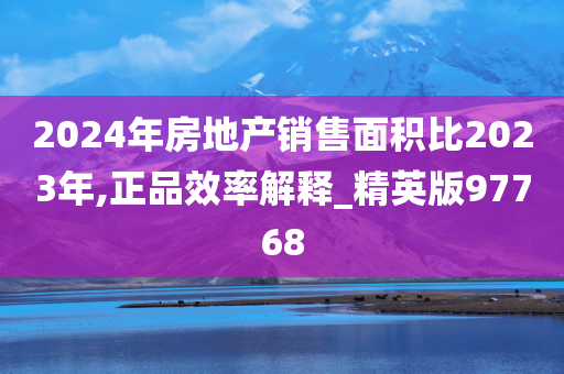 2024年房地产销售面积比2023年,正品效率解释_精英版97768