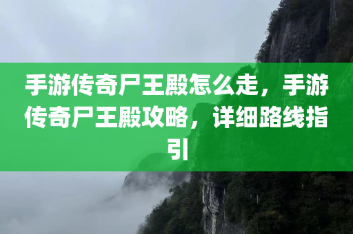 手游传奇尸王殿怎么走，手游传奇尸王殿攻略，详细路线指引