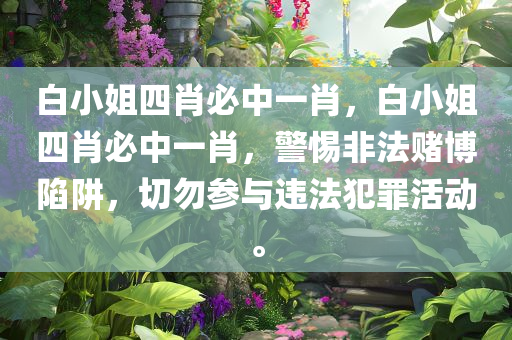 白小姐四肖必中一肖，白小姐四肖必中一肖，警惕非法赌博陷阱，切勿参与违法犯罪活动。
