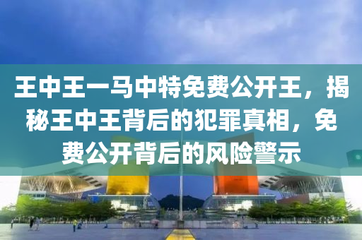 王中王一马中特免费公开王，揭秘王中王背后的犯罪真相，免费公开背后的风险警示