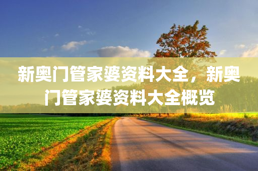 新奥门管家婆资料大全