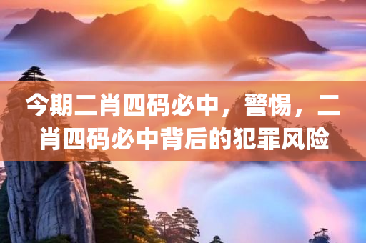 今期二肖四码必中，警惕，二肖四码必中背后的犯罪风险