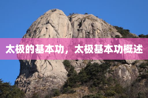 太极的基本功，太极基本功概述