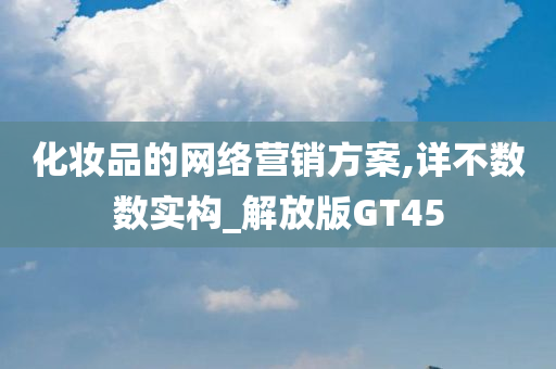 化妆品的网络营销方案,详不数数实构_解放版GT45