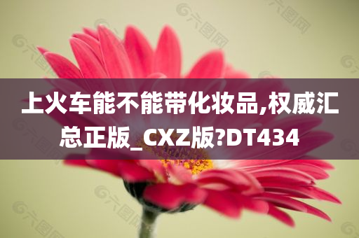 上火车能不能带化妆品,权威汇总正版_CXZ版?DT434
