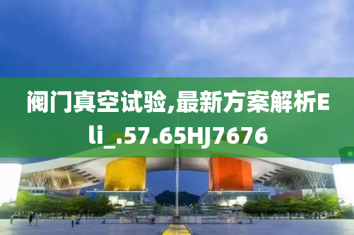 阀门真空试验,最新方案解析Eli_.57.65HJ7676