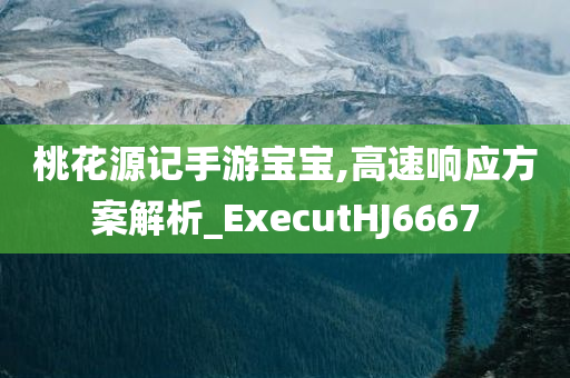 桃花源记手游宝宝,高速响应方案解析_ExecutHJ6667