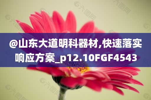 @山东大道明科器材,快速落实响应方案_p12.10FGF4543