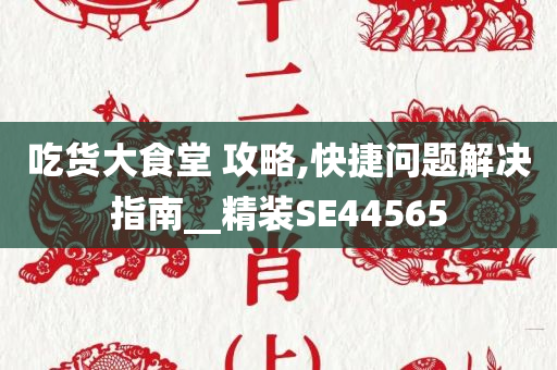 吃货大食堂 攻略,快捷问题解决指南__精装SE44565