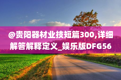 @贵阳器材业技短篇300,详细解答解释定义_娱乐版DFG56