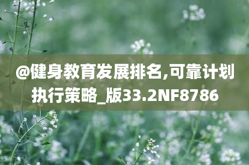 @健身教育发展排名,可靠计划执行策略_版33.2NF8786