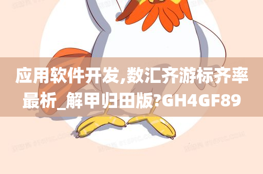 应用软件开发,数汇齐游标齐率最析_解甲归田版?GH4GF89