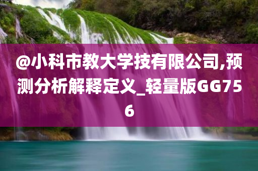 @小科市教大学技有限公司,预测分析解释定义_轻量版GG756