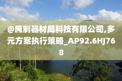 @腌制器材局科技有限公司,多元方案执行策略_AP92.6HJ768