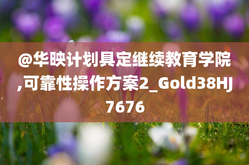 @华映计划具定继续教育学院,可靠性操作方案2_Gold38HJ7676