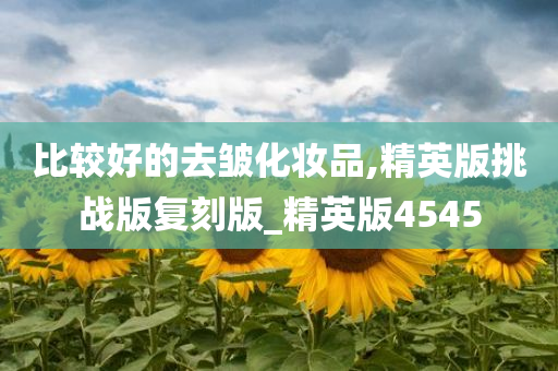 比较好的去皱化妆品,精英版挑战版复刻版_精英版4545