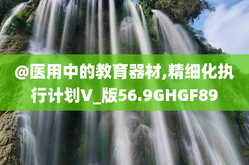 @医用中的教育器材,精细化执行计划V_版56.9GHGF89