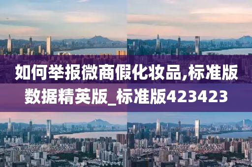 如何举报微商假化妆品,标准版数据精英版_标准版423423