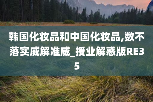 韩国化妆品和中国化妆品,数不落实威解准威_授业解惑版RE35