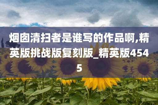 烟囱清扫者是谁写的作品啊,精英版挑战版复刻版_精英版4545