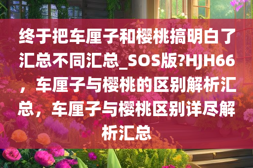 终于把车厘子和樱桃搞明白了汇总不同汇总_SOS版?HJH66，车厘子与樱桃的区别解析汇总，车厘子与樱桃区别今晚必出三肖2025_2025新澳门精准免费提供·精确判断详尽解析汇总